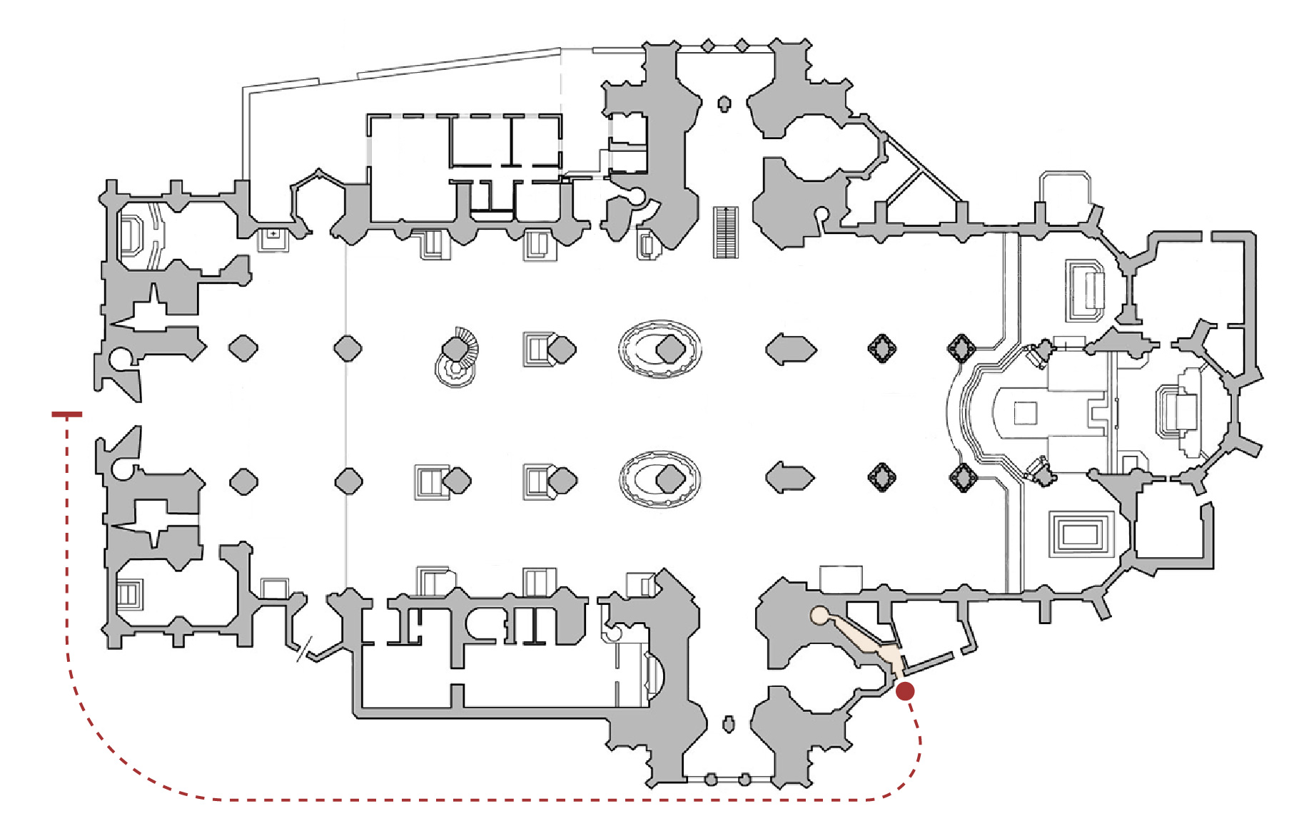 Lageplan für den Südturm
